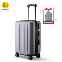 NINETYGO 90FUN 20 24 inch Set Carry On Luggage Spinner Lightweight Hardshell Suitcase with TSA Lock for Travel Business Black
