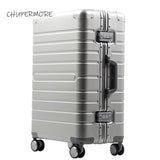 CHUPERMORE 100% Aluminum-magnesium alloy Rolling Luggage Spinner 20/24/29 inch size high quality Suitcase Wheels Men Trolley